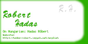robert hadas business card